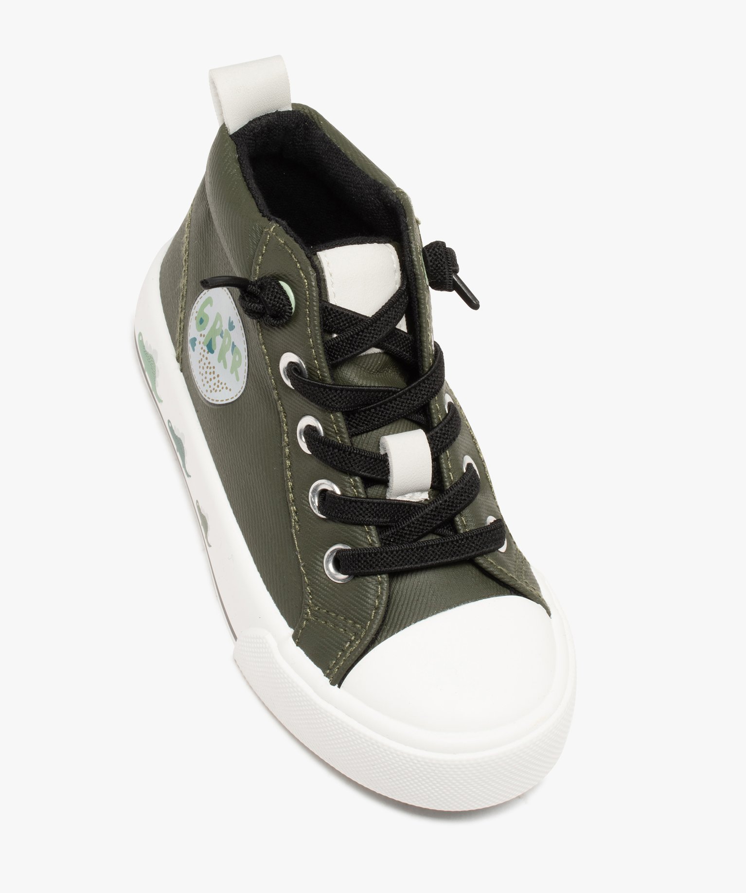 Baskets Garçon mid-cut déperlantes et à semelle épaisse kaki | GEMO