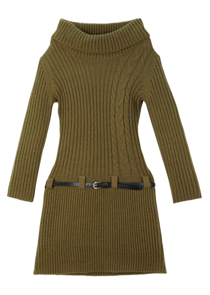Mädchen Strickkleid mit Gürtel (2-tlg. Set)