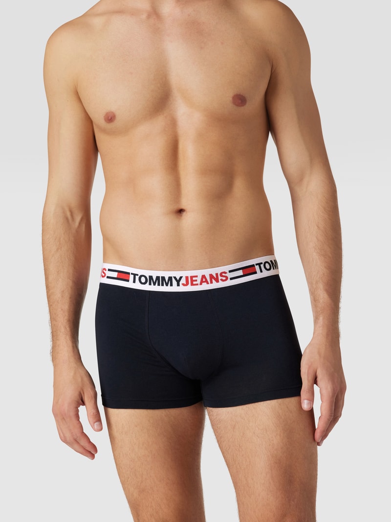 Trunks mit Label-Schriftzug in dunkelblau