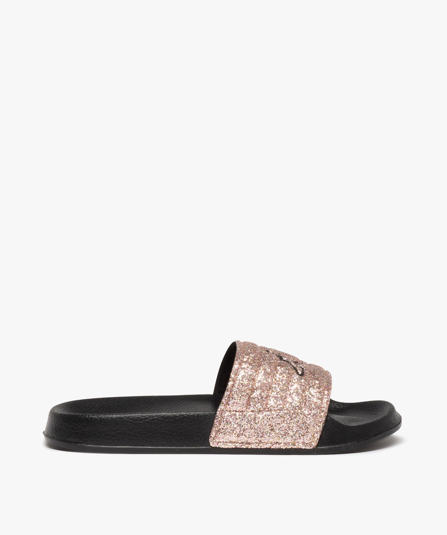 Mules de piscine fille pailletées – Kappa noir | GEMO