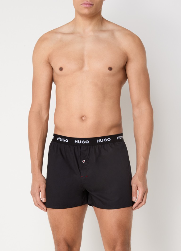 HUGO BOSS Boxer shorts with logo waistband in a 3-pack