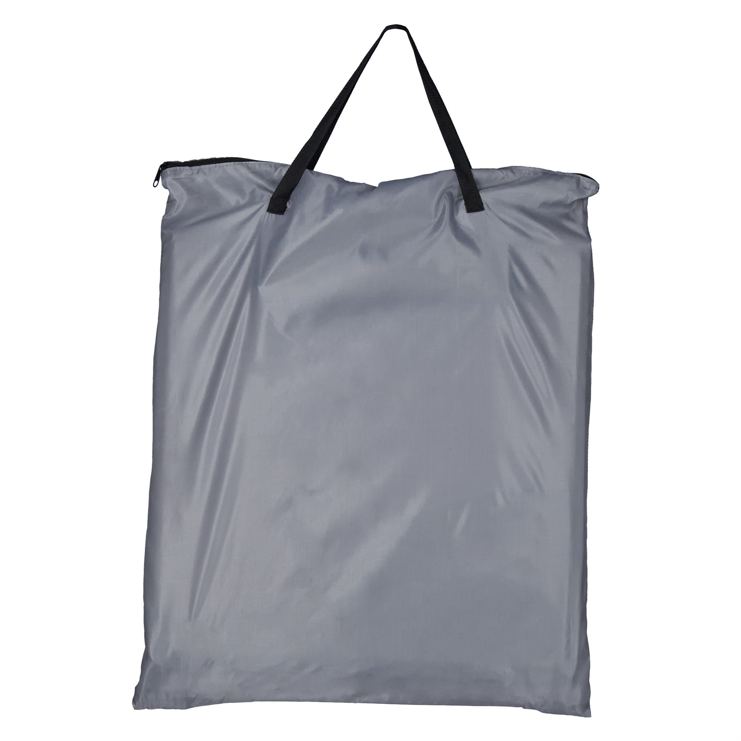 relaxdays Strandtuch Strandmatte XXL mit Kopfkissen, Grau