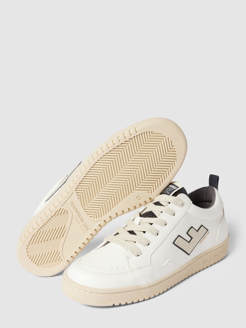 Sneaker mit Label-Details Modell 'Roland' in offwhite