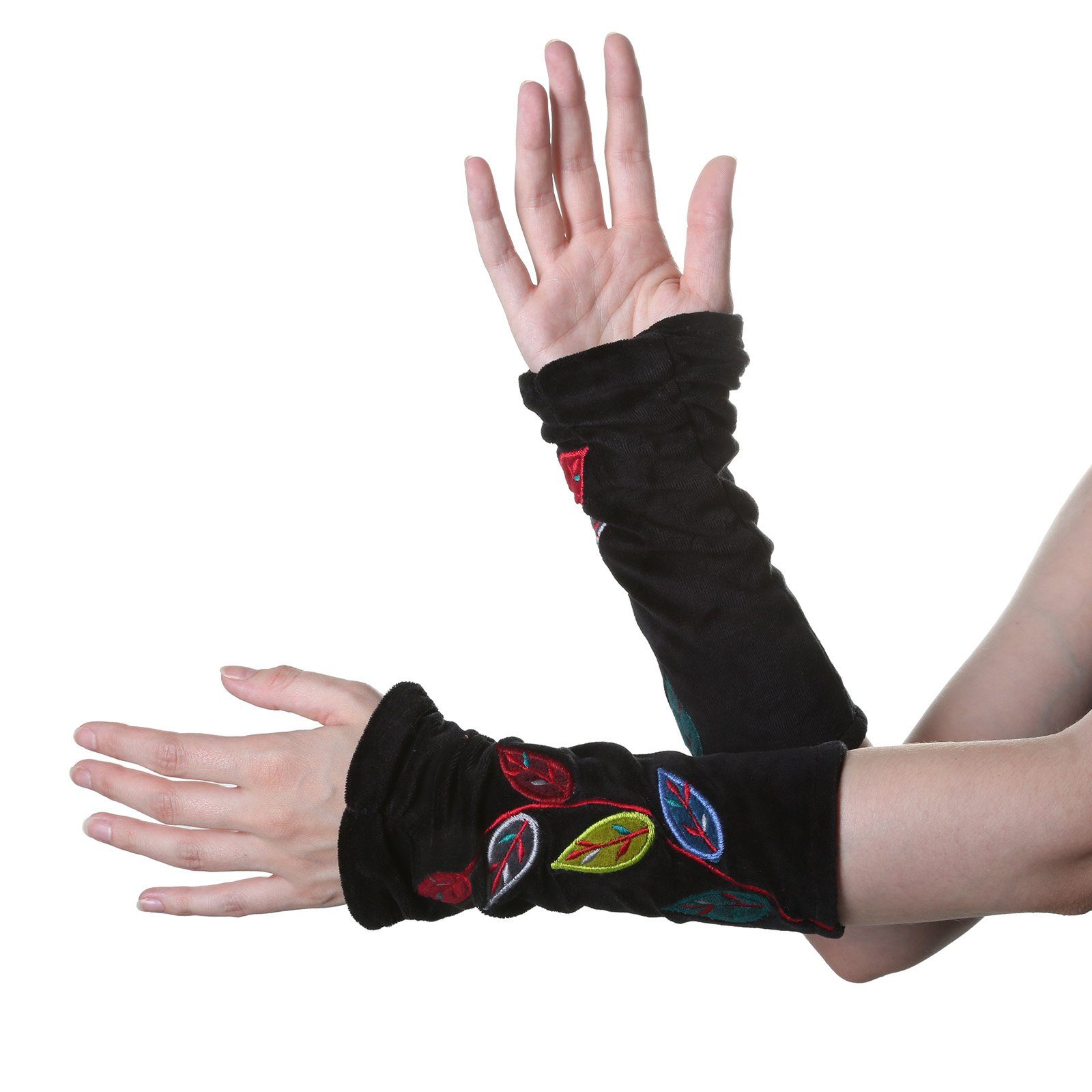 KUNST UND MAGIE Armstulpen Samt Armstulpen Stulpen Handwärmer 