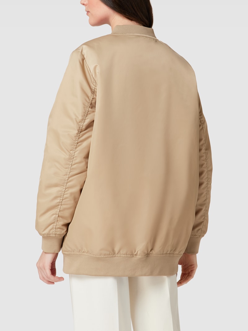 Bomberjacke mit Reißverschluss in beige