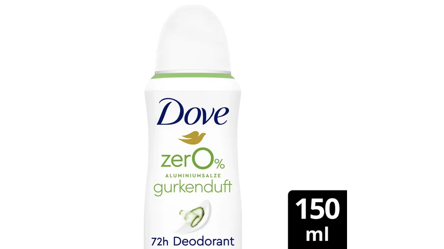 Dove Deodorant-Spray mit Zink-Komplex Gurkenduft 0% Aluminiumsalze 150 ml