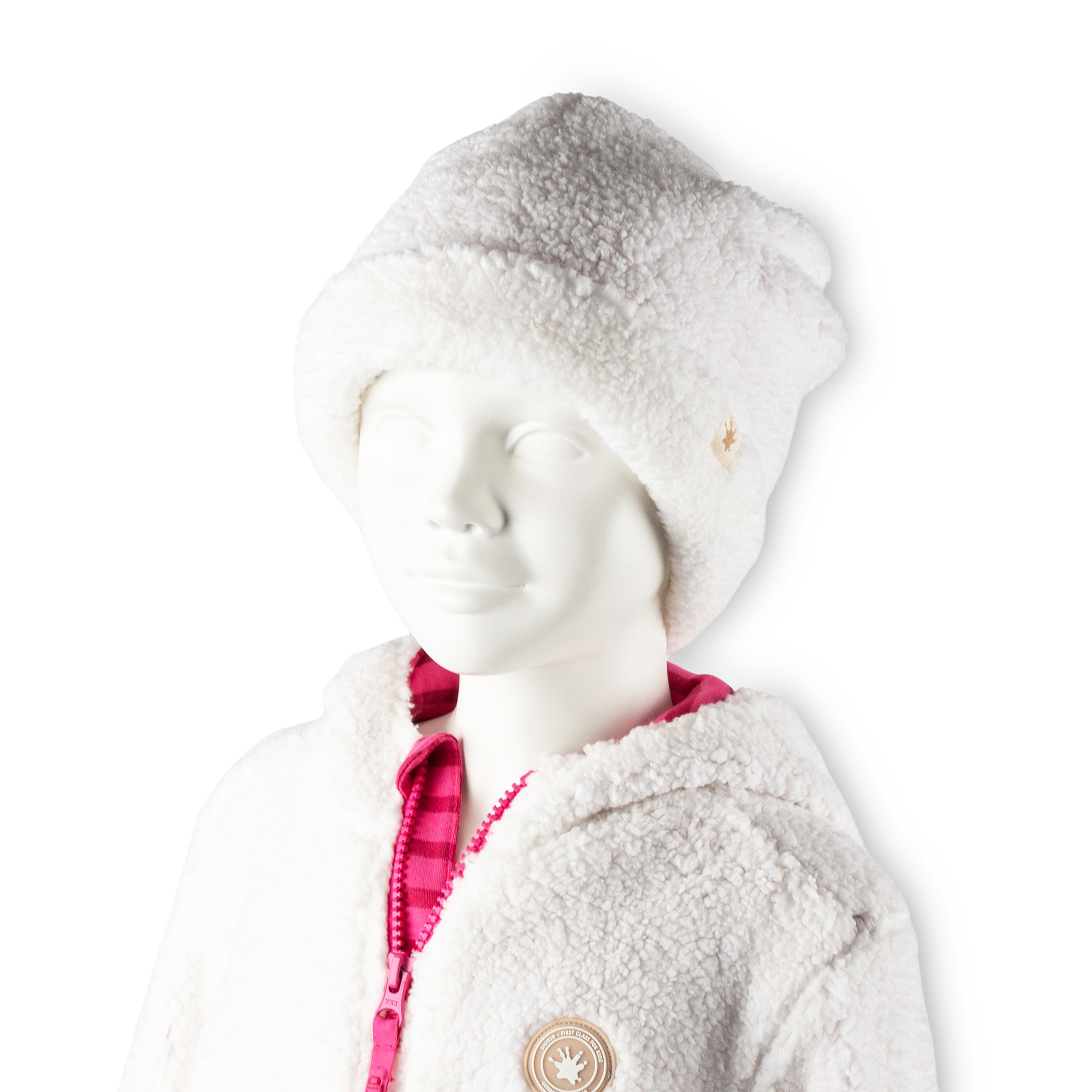 Kinder Teddy-Mütze, weiß