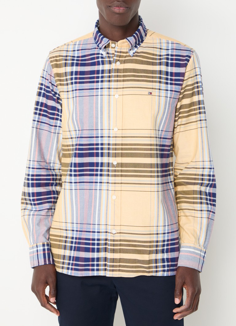 Camisa Tommy Hilfiger Heritage de corte regular com estampa xadrez.