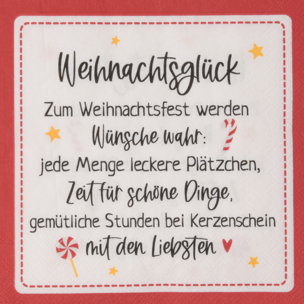 20 Servietten im weihnachtlichen Dessin rot