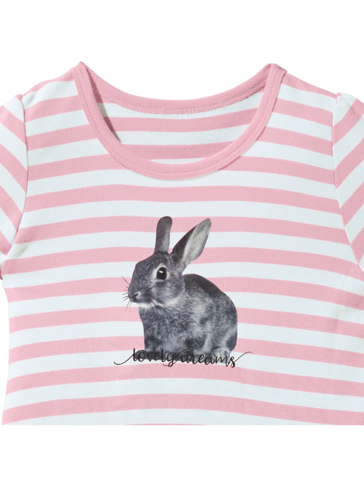 Erwin Müller Single-Jersey Kinder-Nachthemd in rosa/weiß/grau günstig kaufen