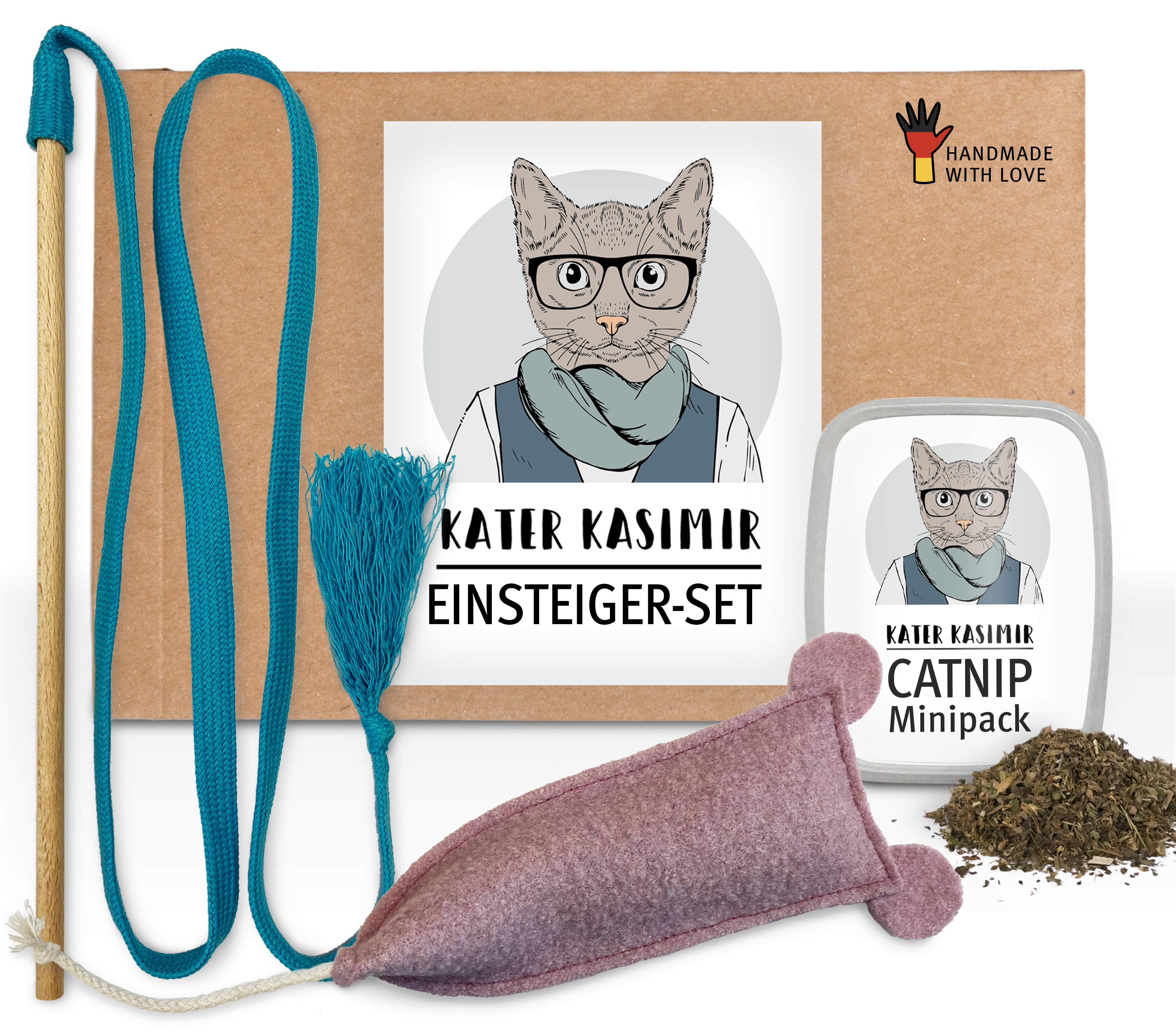 Kater Kasimir Katzenangeln Kater Kasimir Kitten Paket mit 3 Premium Katzenspielzeugen
