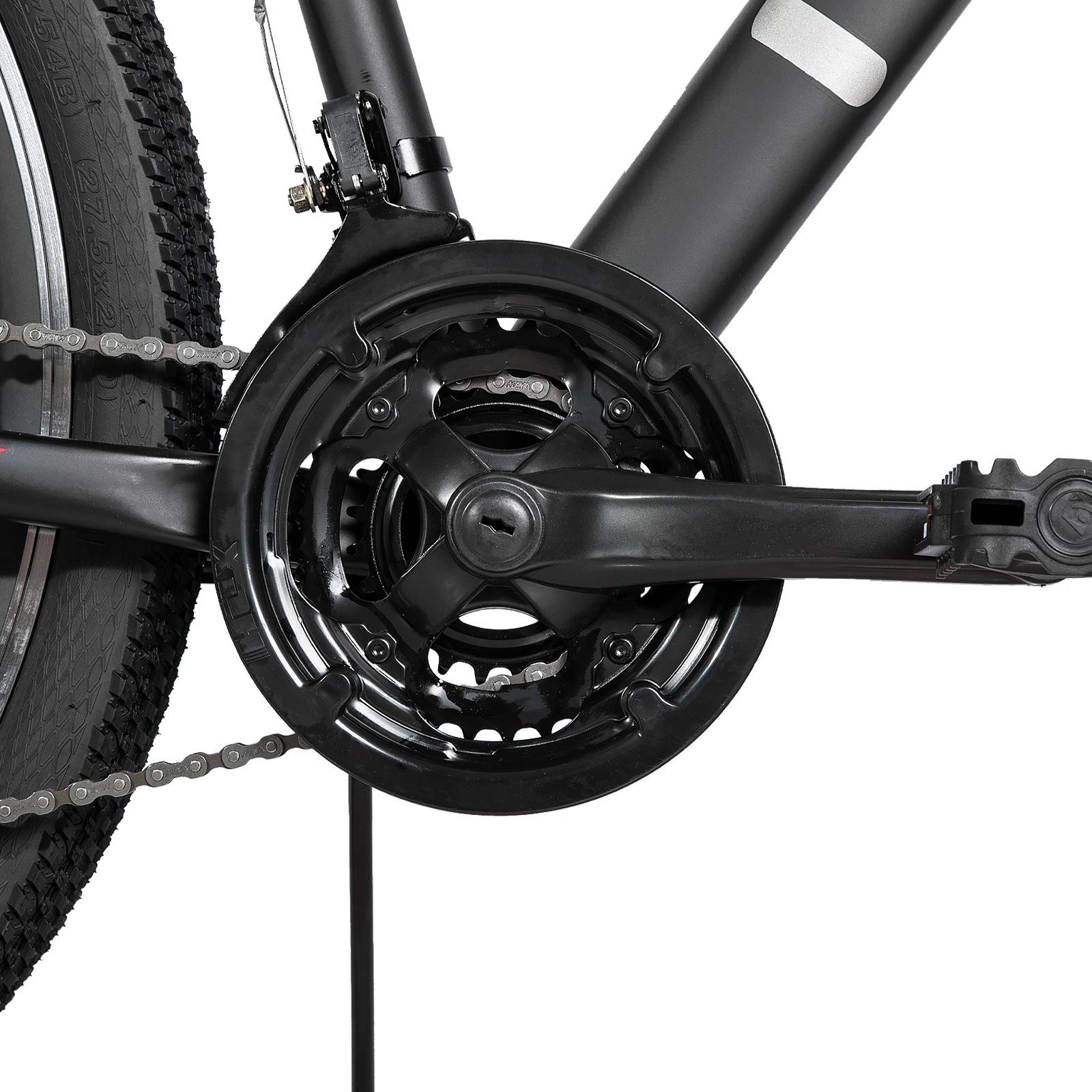 HILAND Mountainbike RALI 27,5 Zoll Hardtail MTB mit Kenda Reifen,Leichter Stahlrahmen, 21 Gang Shimano, Kettenschaltung, (set, mit Schutzblech Set), für Damen und Herren 165 - 190 cm MTB Hardtail Fahrrad