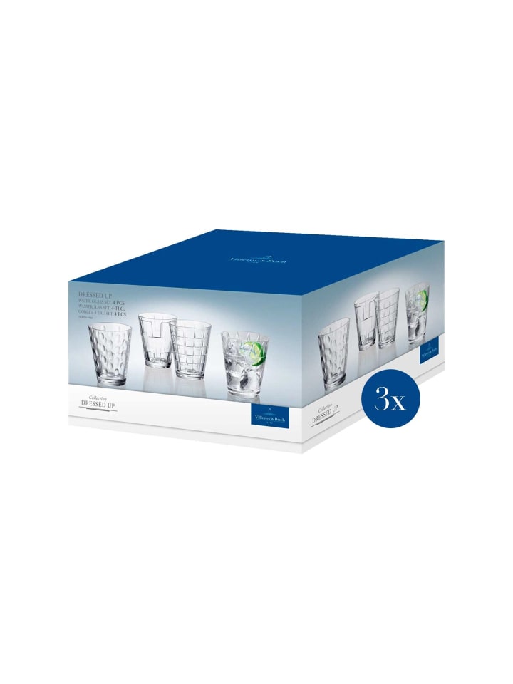 Villeroy & Boch 12er Set Wassergläser Dressed Up 310 ml in transparent günstig kaufen onesize