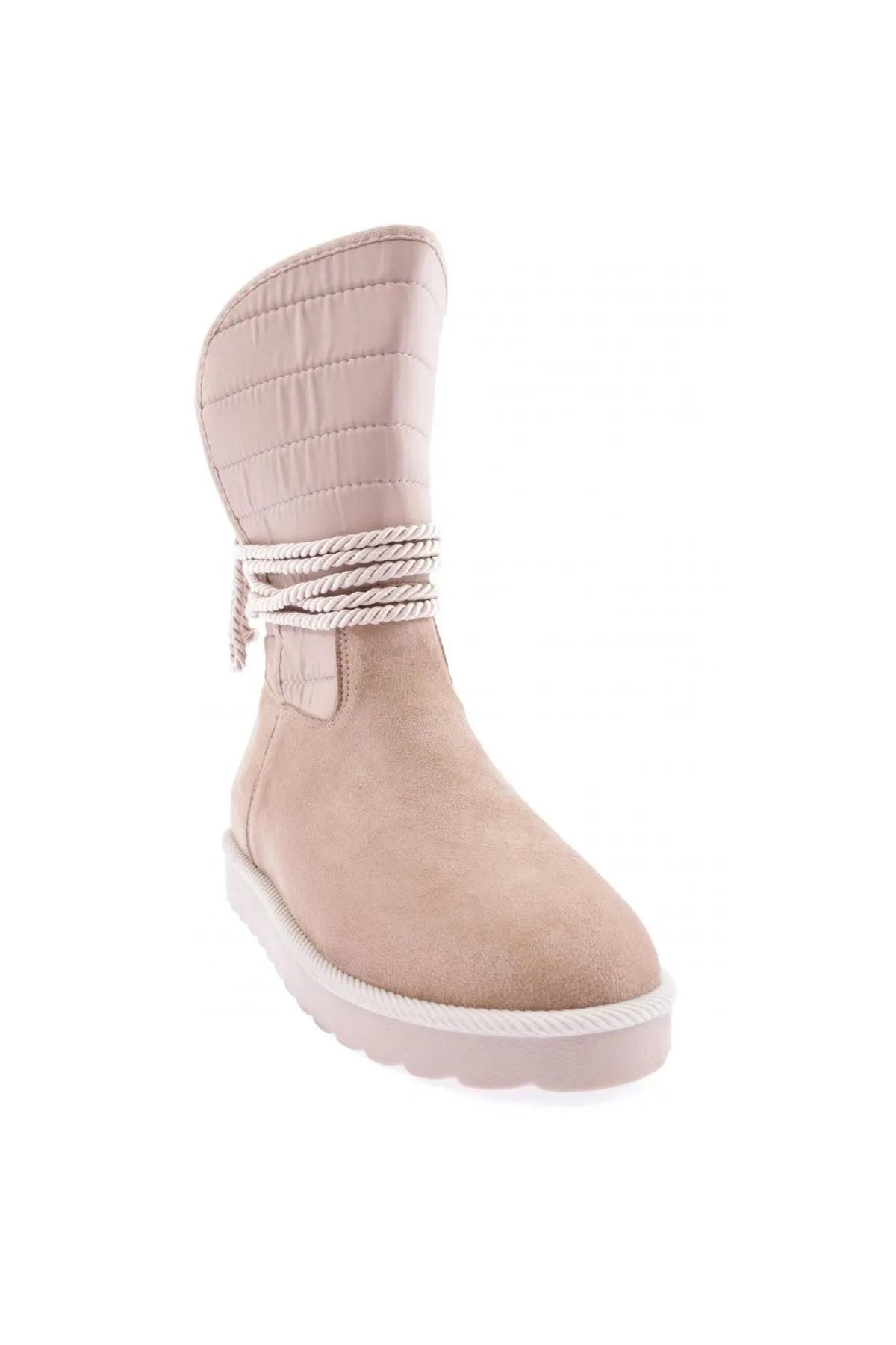 DGN  Pm375-k706-22k Fallschirmstiefel aus Nerz-Wildleder für Damen - Seildetails