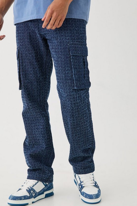Lockere zerrissene Cargo-Jeans