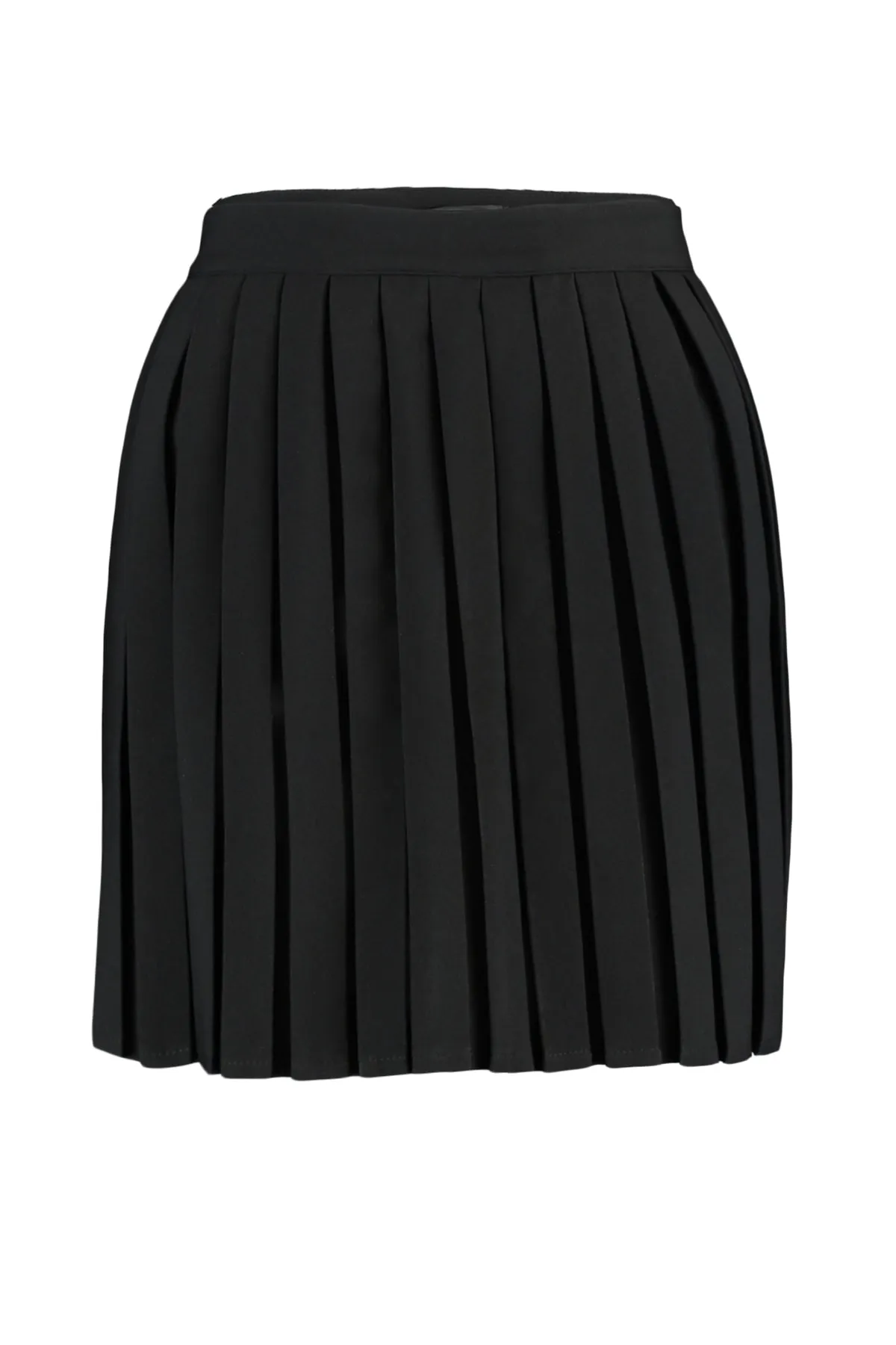 Trendyol Collection  Schwarzer Webrock in Minilänge – Faltendetail, TWOAW21ET0111