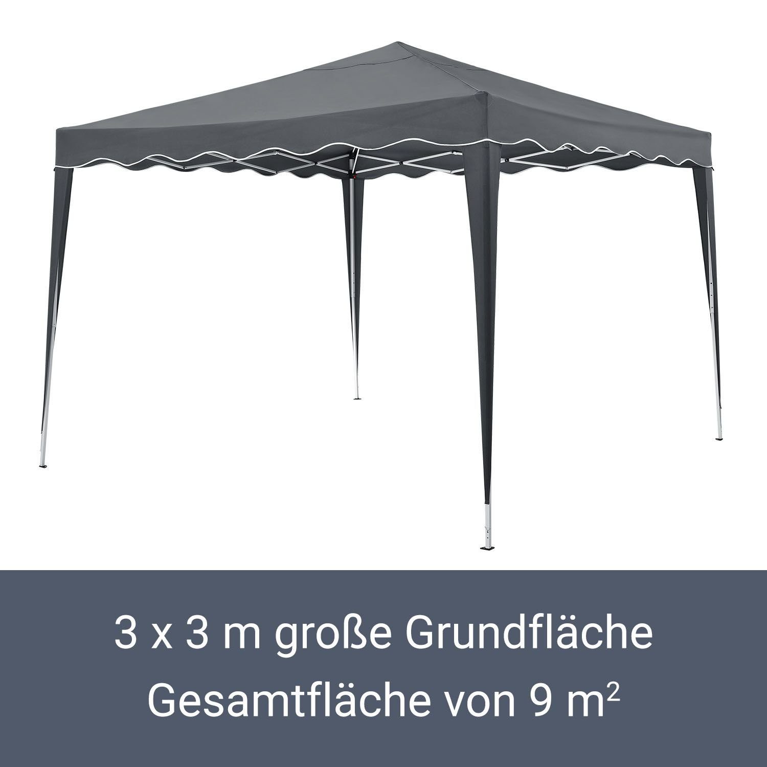 Juskys Faltpavillon Vivara, stabiles Gestell, mit Einrastfunktion, höhenverstellbar