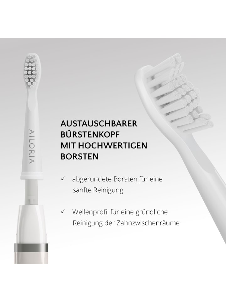 Ailoria FLASH TRAVEL USB-Schallzahnbürste in weiß günstig kaufen onesize