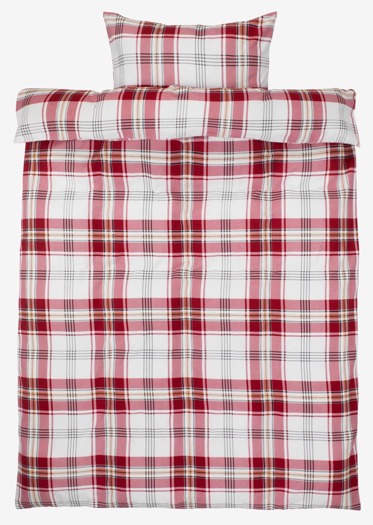 TENNA plus Pościel flanelowa TENNA 140x200 czerwono/biała