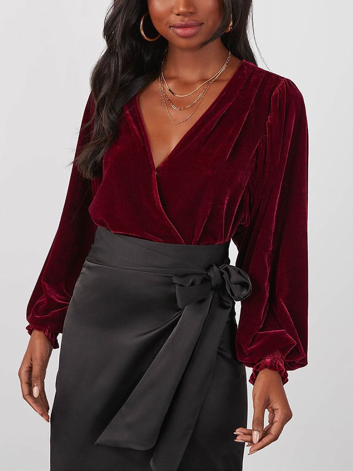 Milan Kiss Bluse in Bordeaux günstig kaufen