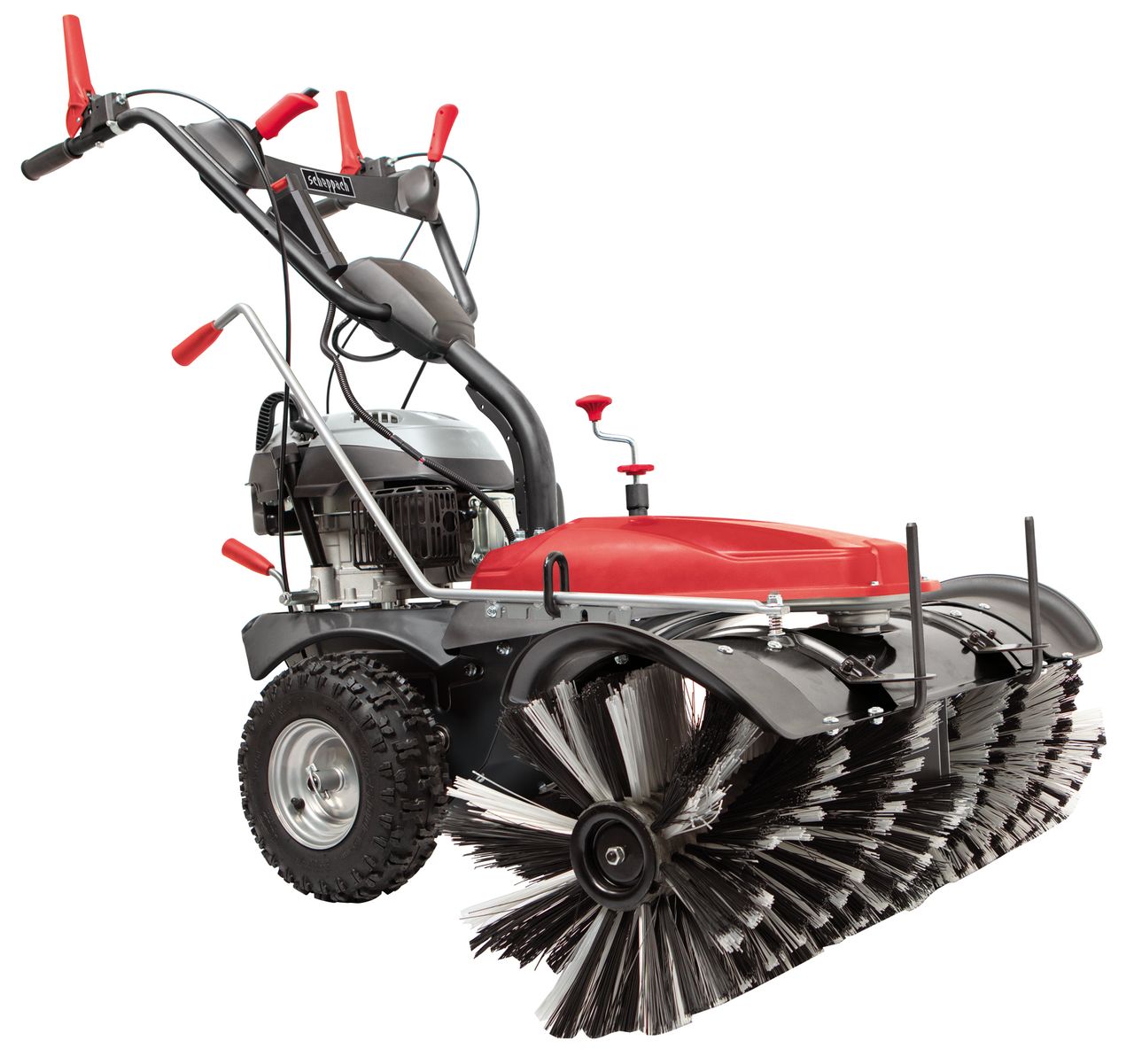 Scheppach Kehrmaschine SC2200PE mit Sammelbehälter und Schneeschild