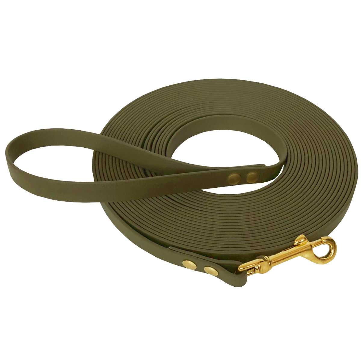bio-leine Hundeleinen bio-leine 25-35 kg Schleppleine Biothane oliv 10 m