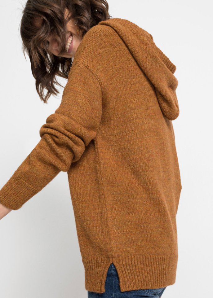 Strickpullover mit Kapuze