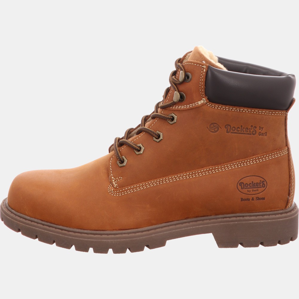 DOCKERS Schnür-Stiefeletten braun