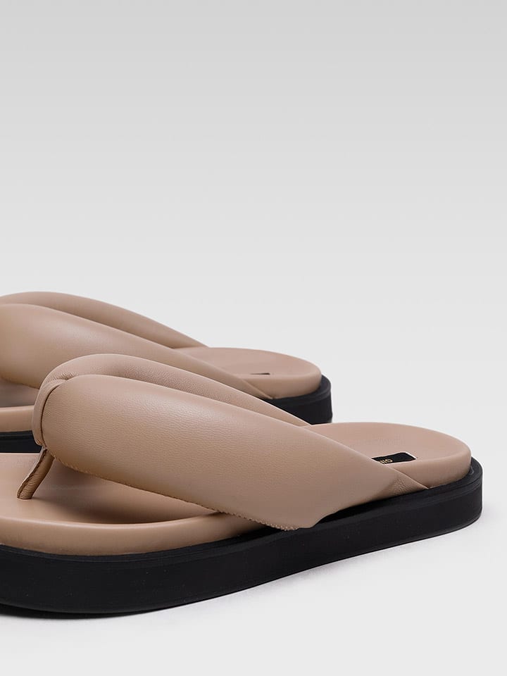 Gino Rossi Leder-Zehentrenner in Beige günstig kaufen