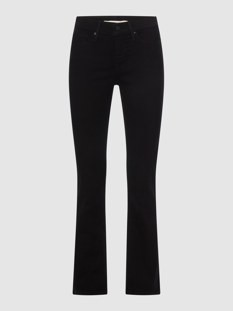 Shaping Bootcut Jeans mit Stretch-Anteil Modell '315™' in schwarz