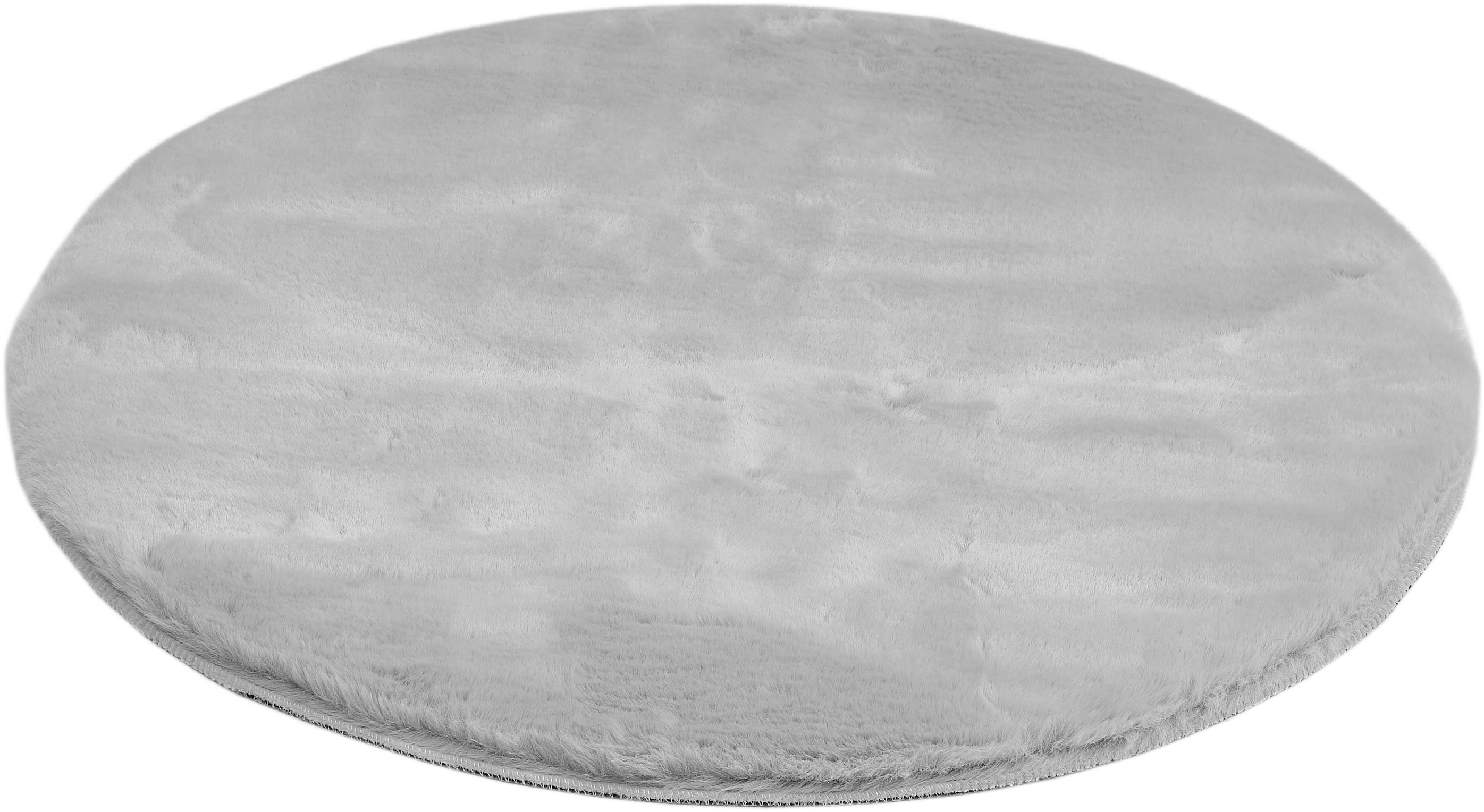 Fellteppich Novara, LUXOR living, rund, Höhe: 35 mm, Kunstfell, Kaninchenfell-Haptik, besonders weicher Hochflor