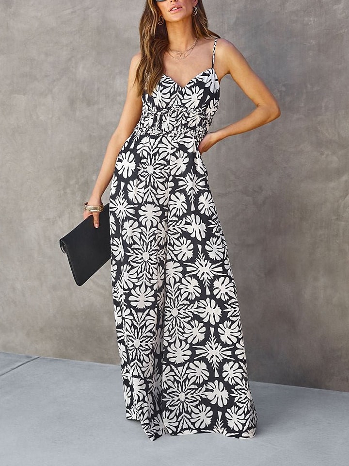 Milan Kiss Jumpsuit in Schwarz/ Weiß günstig kaufen