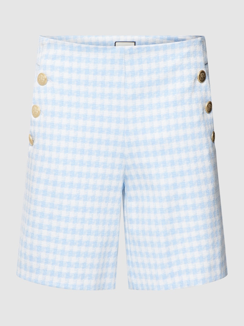 Bermudas mit Karomuster Modell 'BRADY' in hellblau