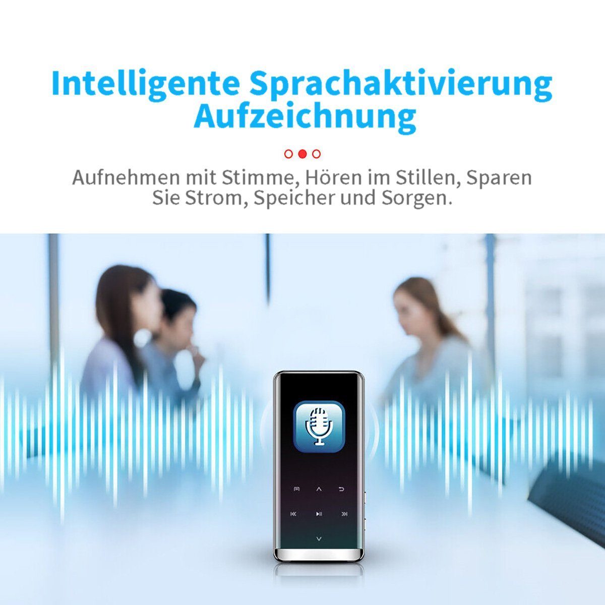 Yoyaxi HIFI MP3 Player mit 4 GB internem Speicher MP3-Player (E-book, FM Radio und verlustfreie Klangqualität für Sport)