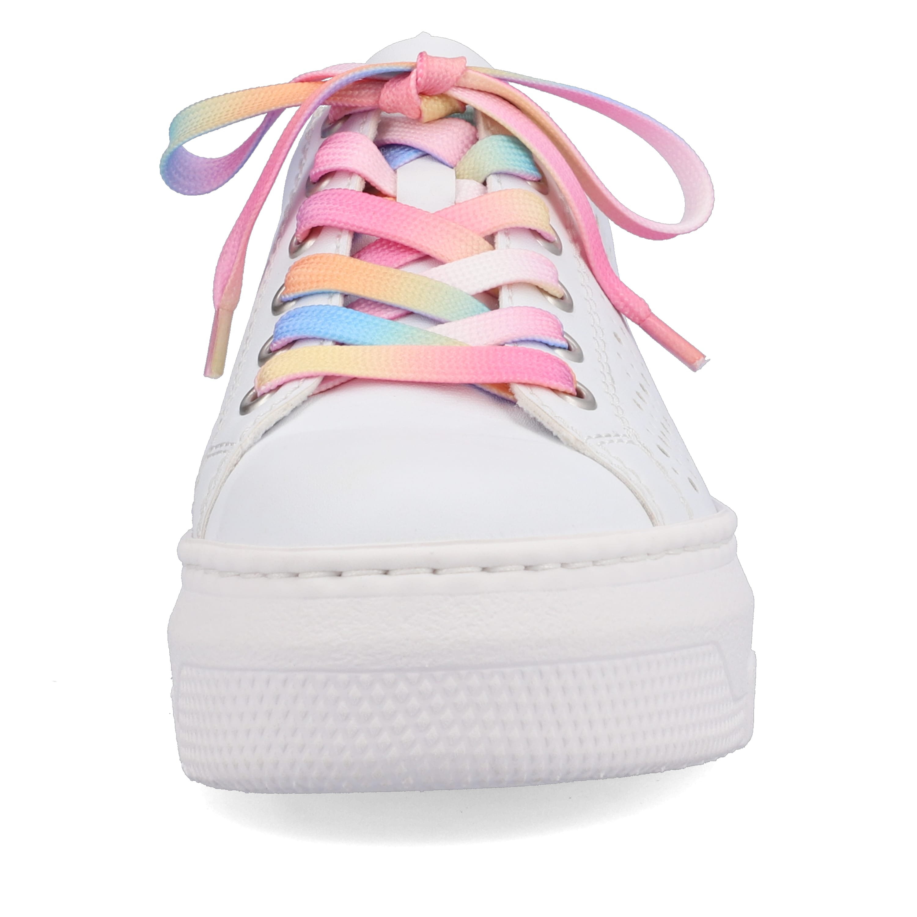 Rieker Damen Sneaker Low cremeweiß-flamigorosa