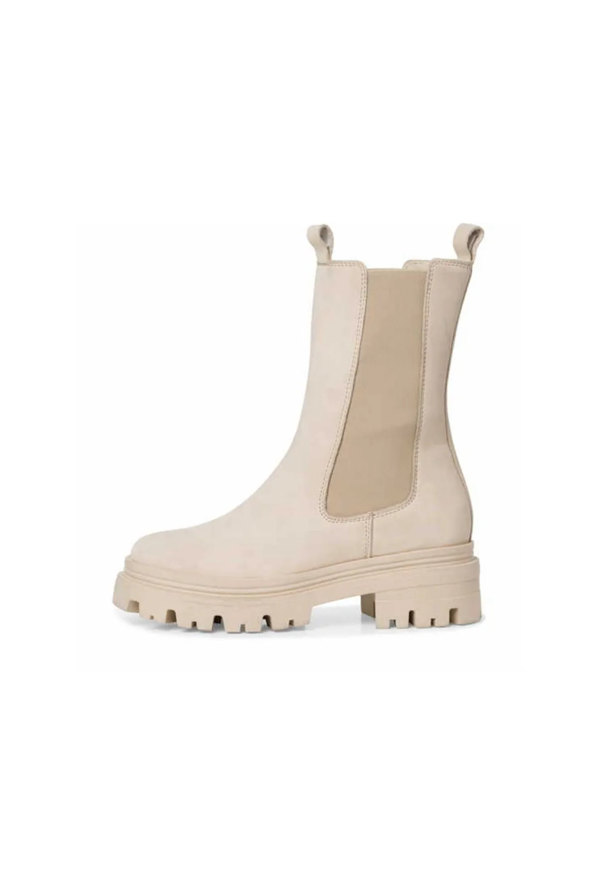 Tamaris  Stiefelette - Beige - Flacher Absatz