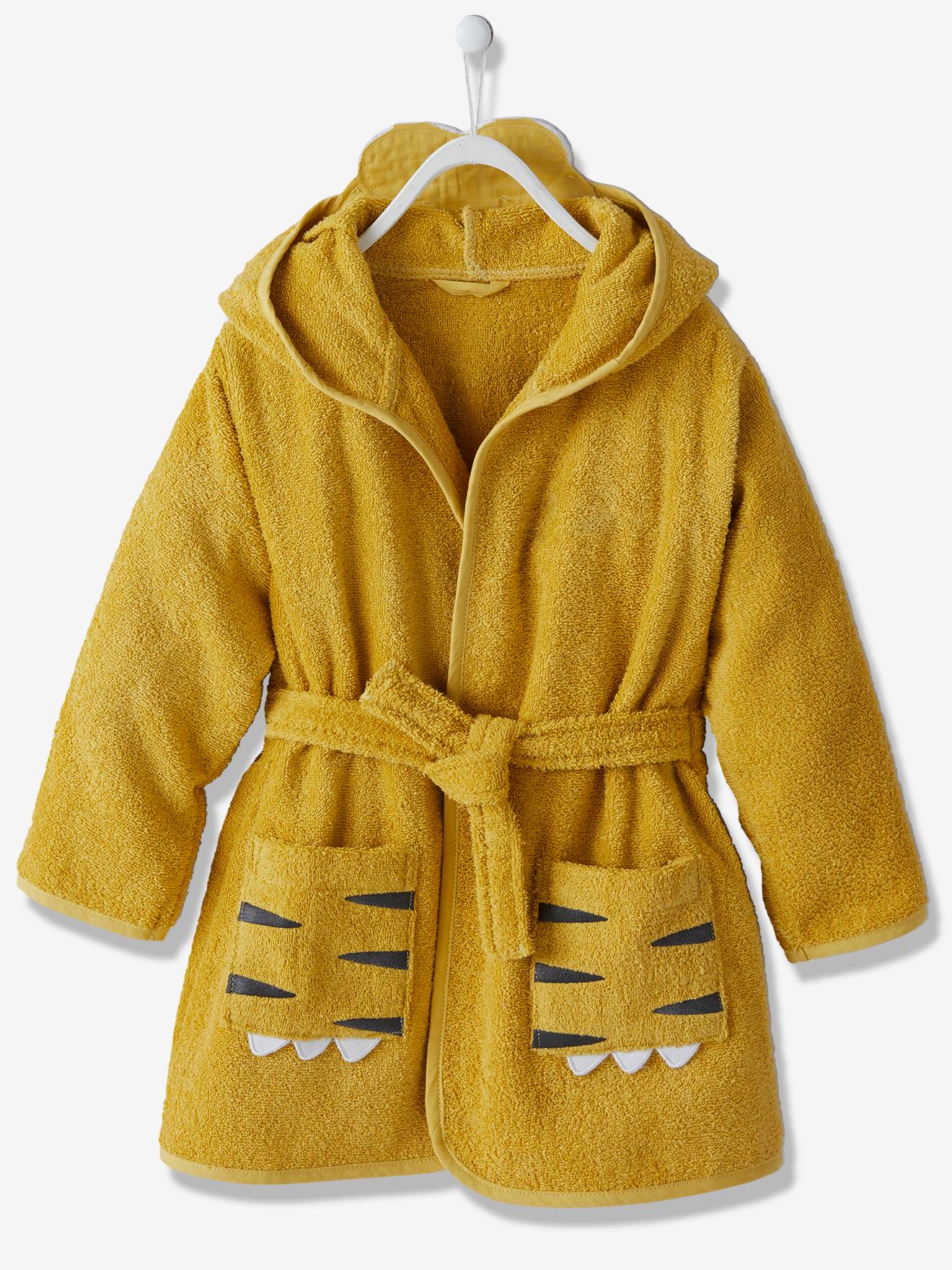 Peignoir de bain enfant Tigre ocre