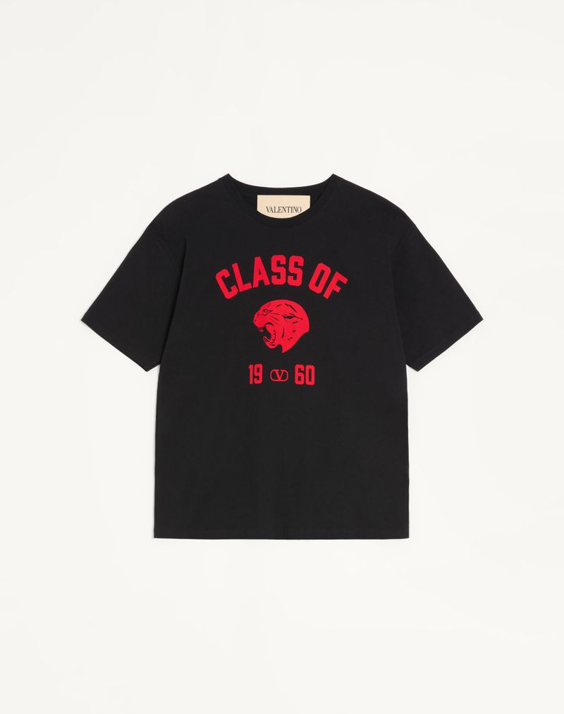 Valentino bomulds-T-shirt med panterprint