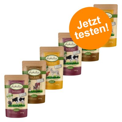 6 x 150 g Lukullus Naturkost Mini Mix Adult Frischebeutel