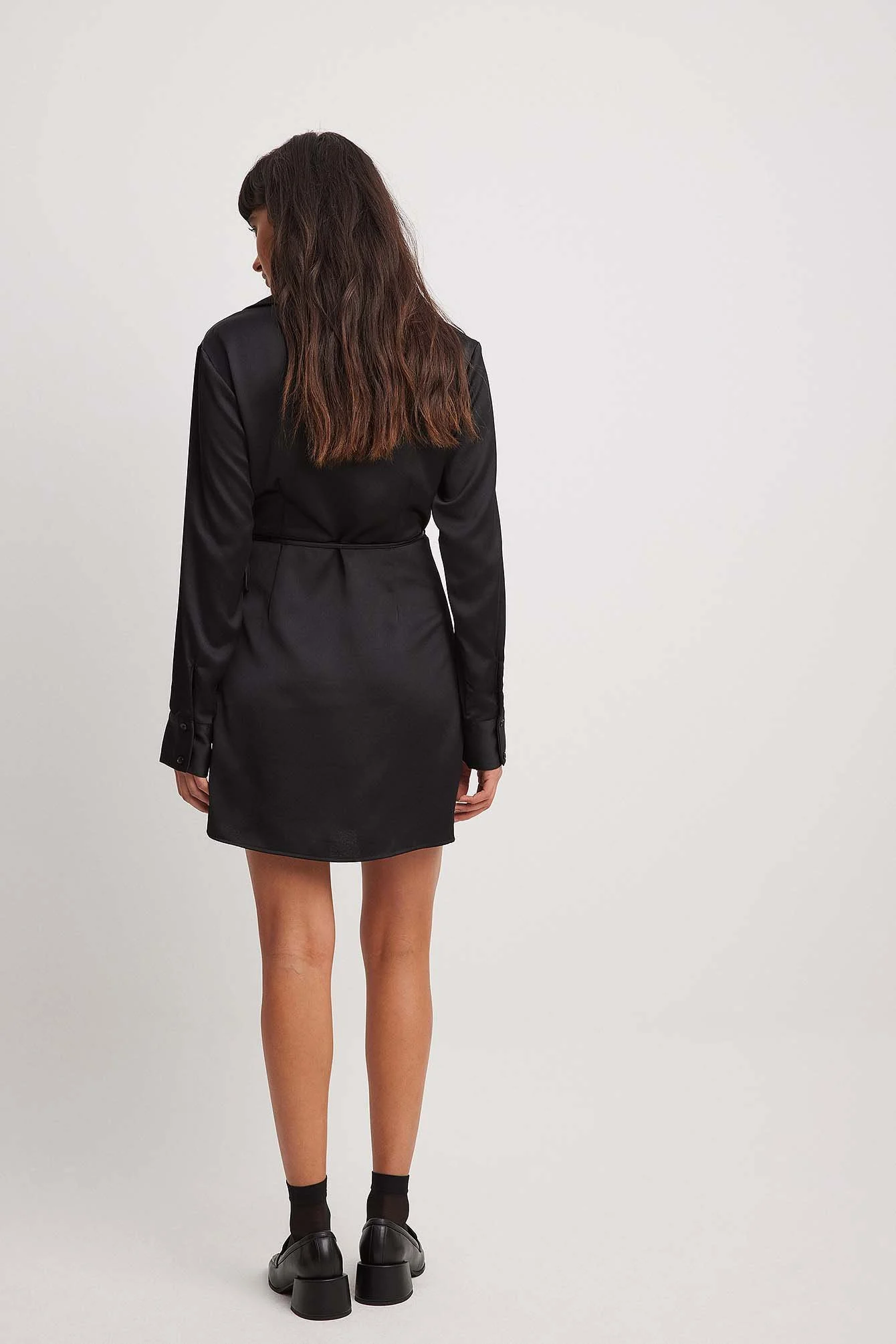 Mini-Shirt-Kleid mit Taillenschnürung