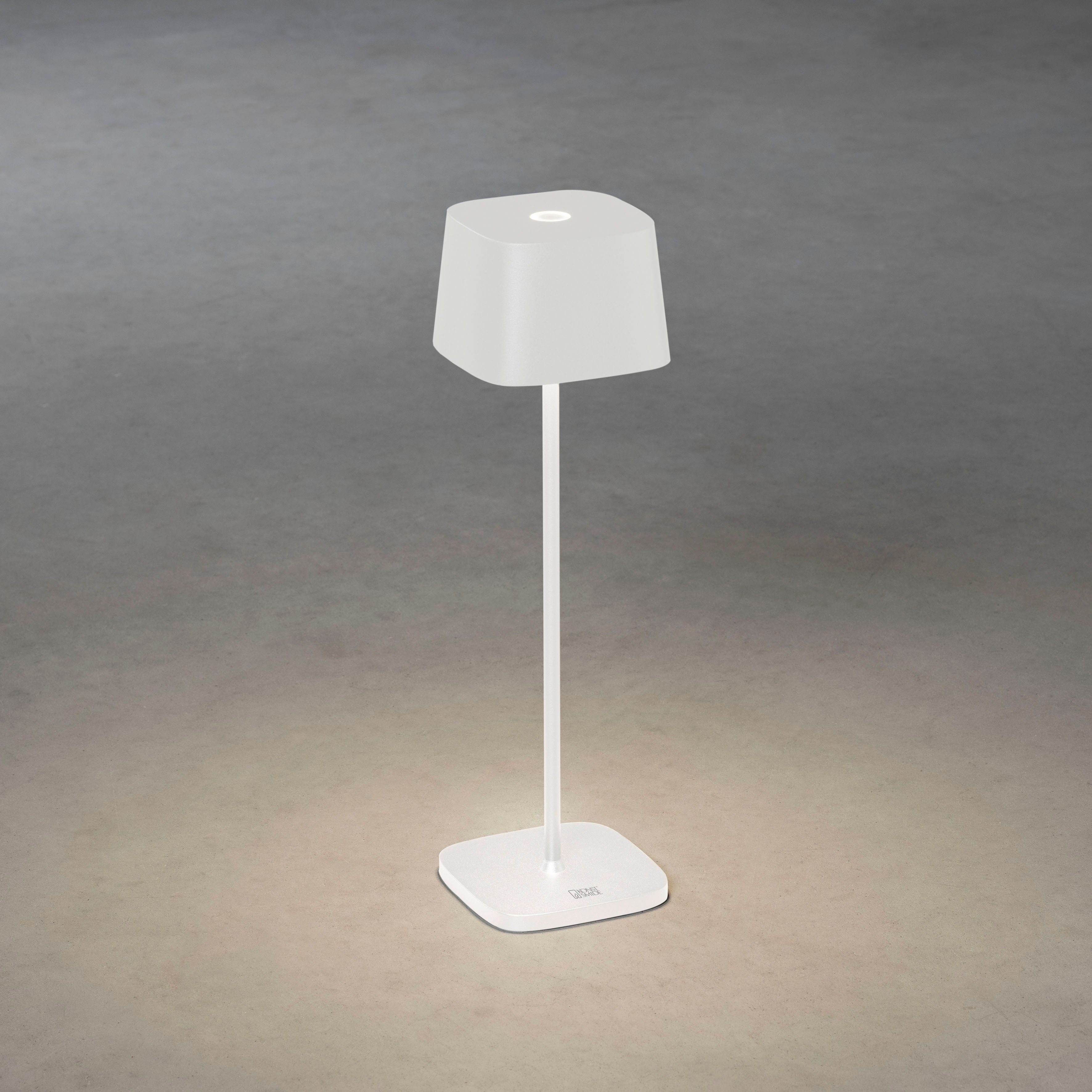 KONSTSMIDE LED Tischleuchte Capri, LED fest integriert, Warmweiß, Capri LED USB-Tischleuchte weiss, Farbtemperatur, dimmbar