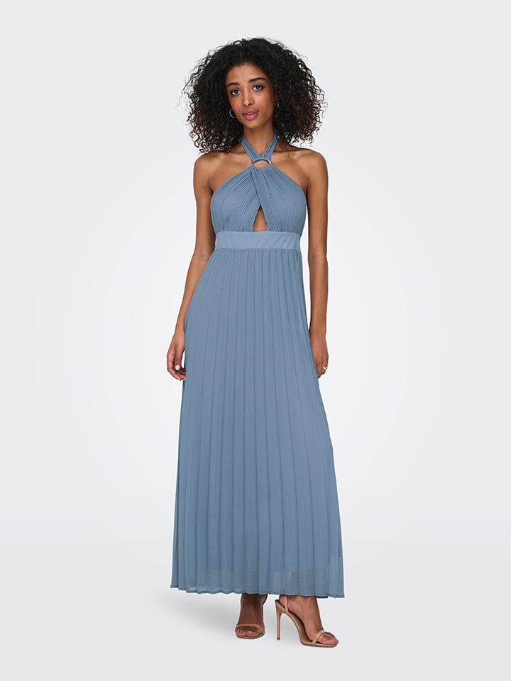 ONLY Plisseekleid in Hellblau günstig kaufen