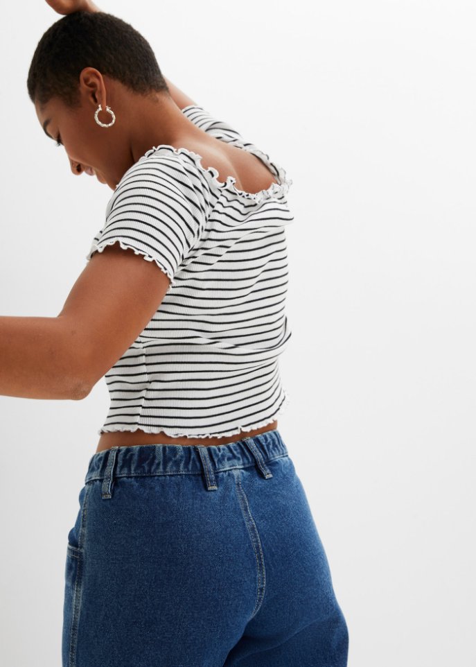 Barrel Jeans aus reiner Baumwolle