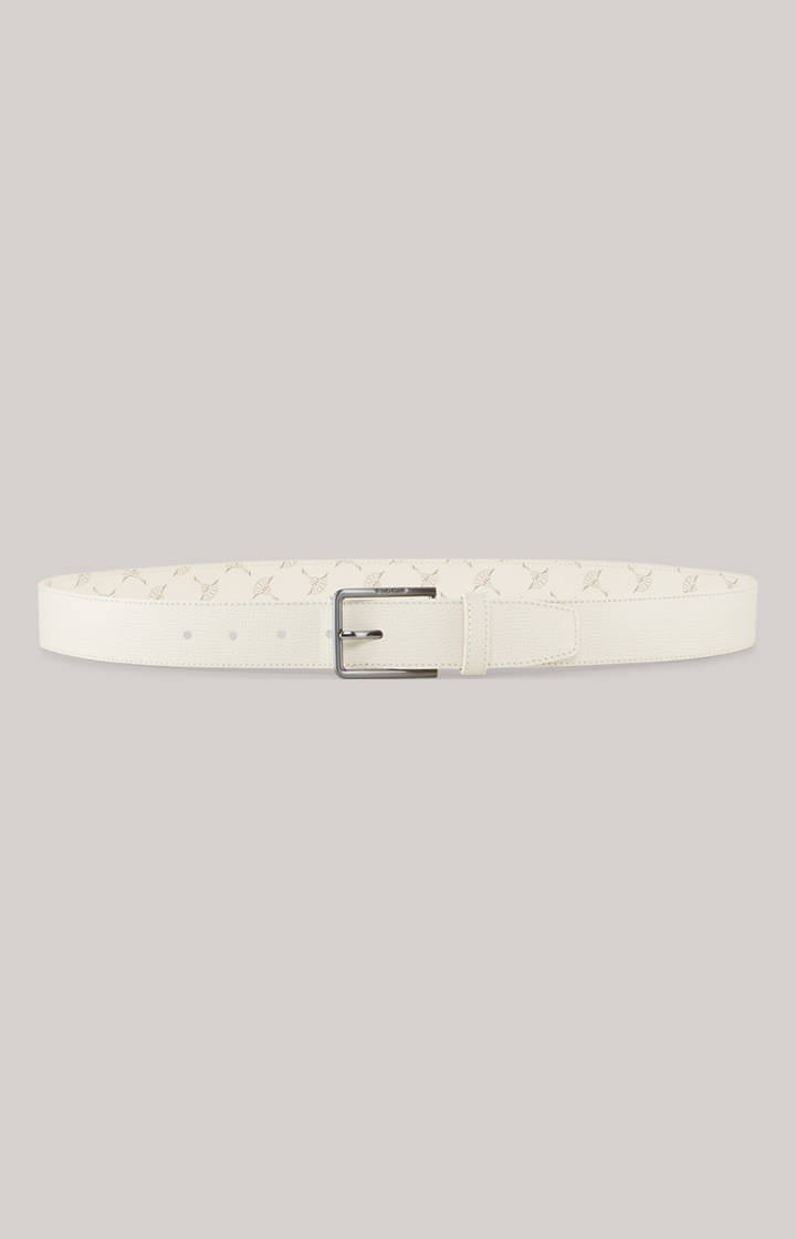 Ledermix-Gürtel in Offwhite
