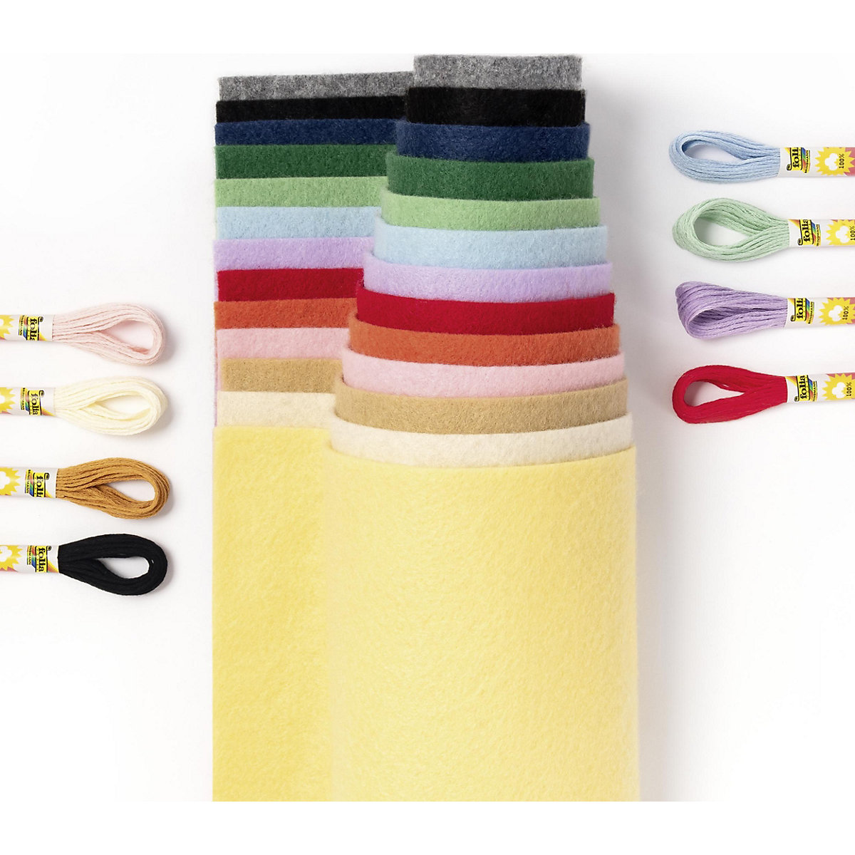 Filz DIY-Box Rainbow Edition, 36-tlg.