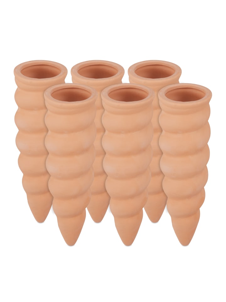 relaxdays 6 x Tonkegel in Terrakotta günstig kaufen onesize