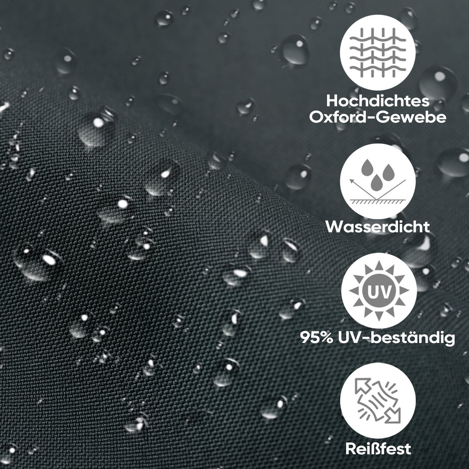 Sekey Balkonsichtschutz Sichtschutz Balkon ohne Bohren Balkonverkleidungen aus Oxford-Gewebe mit Ösen, Nylon Kabelbinder und Kordel