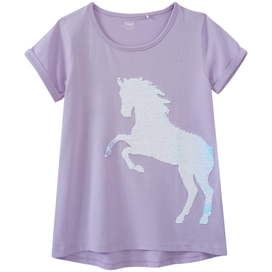 Mädchen T-Shirt mit Wendepailletten