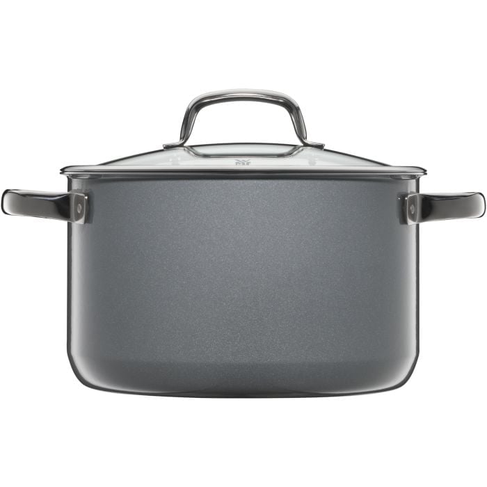 Fusiontec Mineral Kochtopf mit Glasdeckel, 24 cm, Platinum