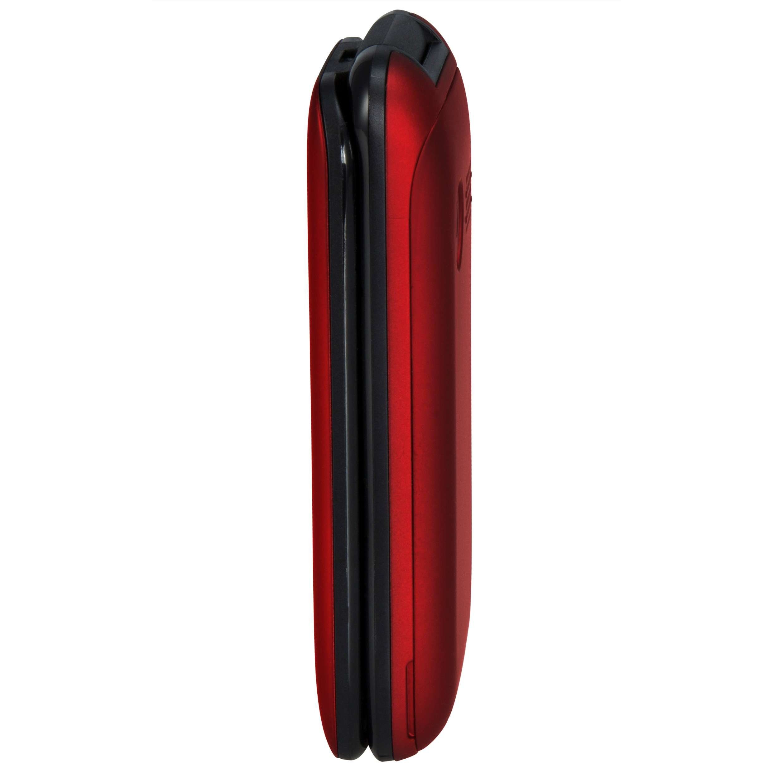 Fysic FM-9710RD Seniorenhandy (2,4 Zoll, Hörgerätekompatibel, integrierte Taschenlampe, FM-Radio)